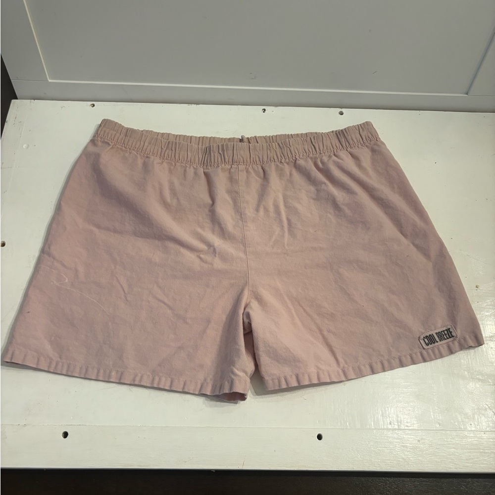 Vintage Pastel Pink Sweat Women’s Shorts Scate Surf Size Large Made USA